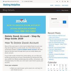 How To Delete Zoosk Account