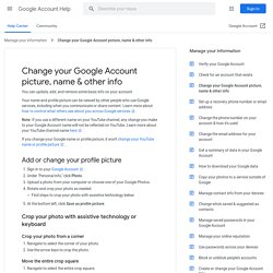 Access and privacy of your profile - Accounts Help
