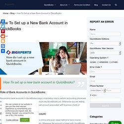 How to Set up a New Bank Account in QuickBooks