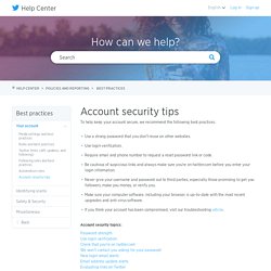 Keeping Your Account Secure