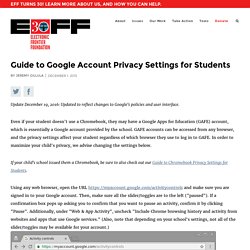 Guide to Google Account Privacy Settings for Students
