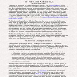 Account of the Trial of John W. Hinckley, Jr.