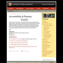 Accountability & Planning - USM