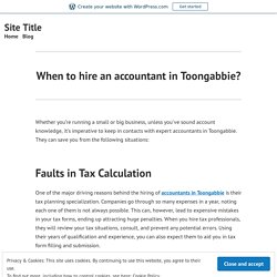 When to hire an accountant in Toongabbie? – Site Title