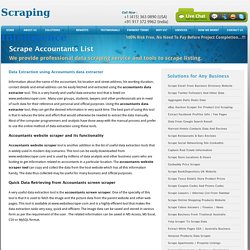 Accountants data extractor, Accountant List Scraping, Accountant Email Scraping