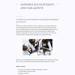 8 Types Of Accountants To Manage Business Accounts