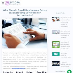 Software for Accountants: Small Businesses Should Focus on Improving