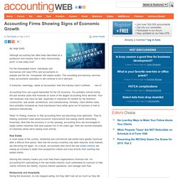 Accounting Firms Showing Signs of Economic Growth