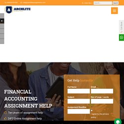 Financial Accounting Assignment Help - Online Writing Services for UK Students