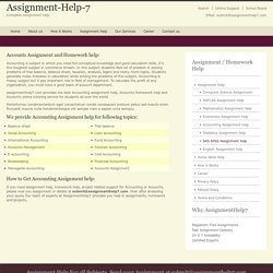 Accounts Assignment - AssignmentHelp7