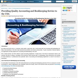 Providing Quality Accounting and Bookkeeping Service to the USA by Emily John