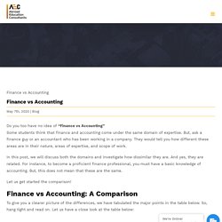 Finance vs Accounting - Abroad Education Consultants