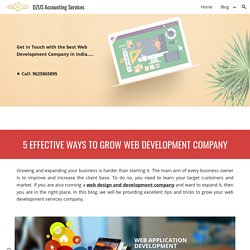 DZUS Accounting Services - Five Effective Ways to Grow Your Web Development Company