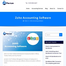 Zoho accounting software for small and medium enterprises