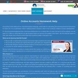 Online Accounting Homework Help