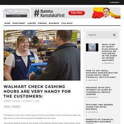 Walmart check cashing hours are very handy for the customers: