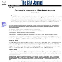 Accounting for investments in debt and equity securities.