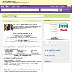 Accounting Manager Resume Template