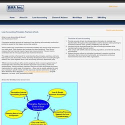BMA Inc - The Lean Accounting Leaders - Lean Accounting Principles, Practices & Tools