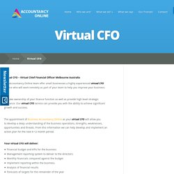 Virtual CFO Accounting Services Melbourne