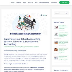 School Accounting Automation Ensures Transparency
