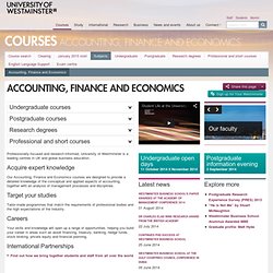 counting, Finance and Economics