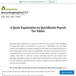 Guide to update and install QuickBooks payroll tax tables