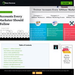 Twitter Accounts Every Affiliate Marketer Should Follow