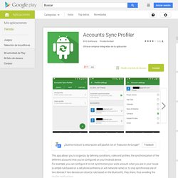 Accounts Sync Profiler - Aplicaciones de Android en Google Play