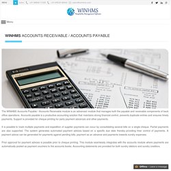 WINHMS - Accounts Payable / Accounts Receivable Software