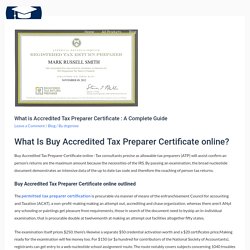 Buy Accredited Tax Preparer Certificate online