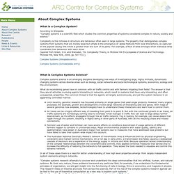 ACCS - About Complex Systems