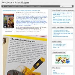 Paint Edgers - Family Handyman Magazine review of Accubrush Paint Edger