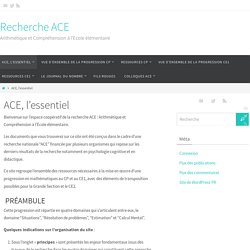 Accueil – Recherche ACE