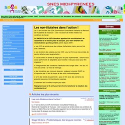 Accueil du site - SNES Midi-Pyrénées