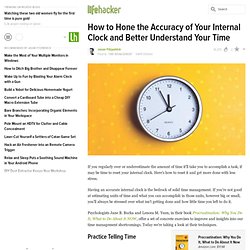 How to Hone the Accuracy of Your Internal Clock and Better Understand Your Time
