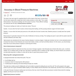 Accuracy in Blood Pressure Machines