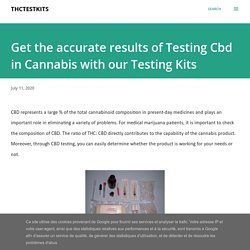 Get the accurate results of Testing Cbd in Cannabis with our Testing Kits