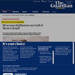 BP accuses Halliburton over Gulf of Mexico oil spill