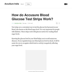 How do Accusure Blood Glucose Test Strips Work?