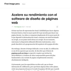 Acelere su rendimiento con el software de diseño de páginas web