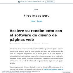 Acelere su rendimiento con el software de diseño de páginas web