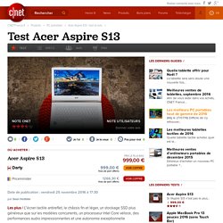 Acer Aspire S13 : test et avis
