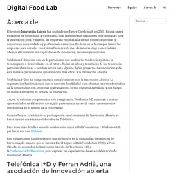 Acerca de - Digital Food Lab