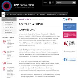 Acerca de la COP20