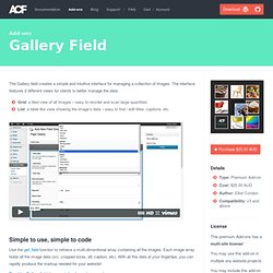 ACF { Add-on: Gallery Field
