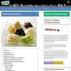 Achara-zuke (pickles) - Bento.com