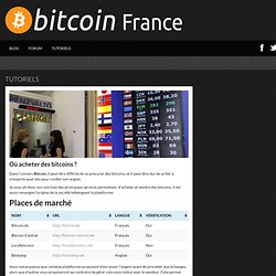 Où acheter des bitcoins ?