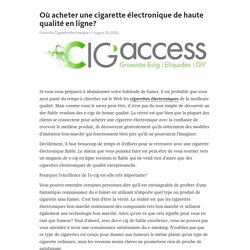 Où acheter une cigarette électronique de haute qualité en ligne?