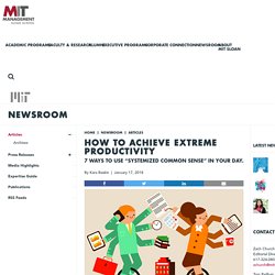 How to achieve extreme productivity